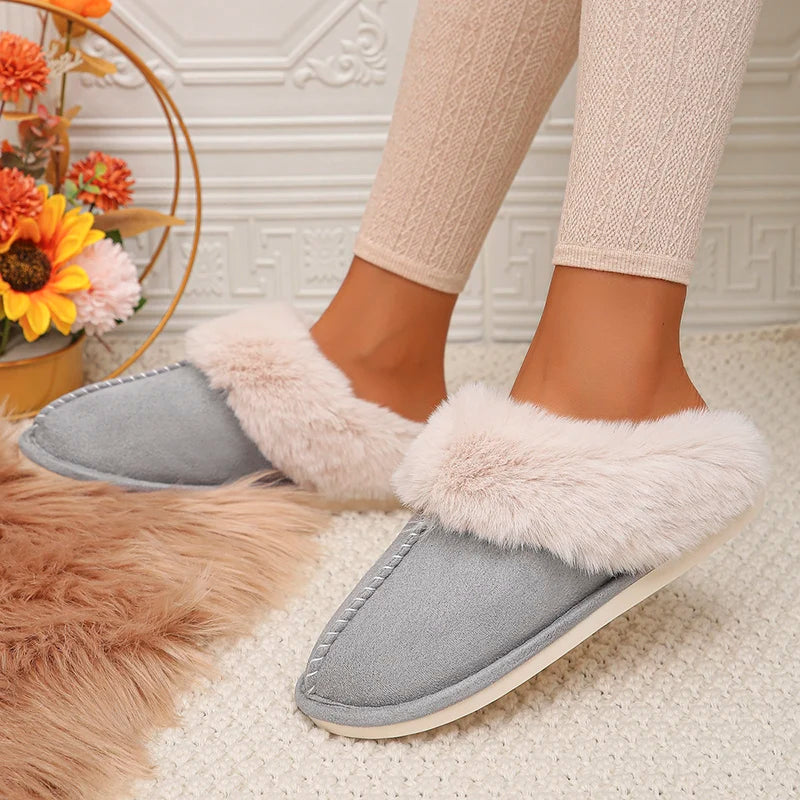 Closed Toe Warm Cotton Slippers