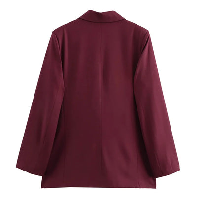 Women's Burgundy Blazer