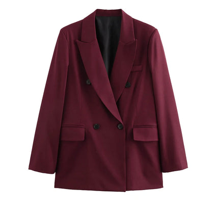 Burgunderroter Blazer für Damen