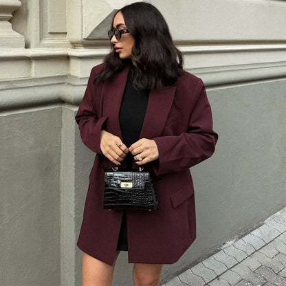 Women's Burgundy Blazer